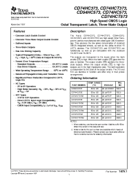 Datasheet CD74HC373M manufacturer TI
